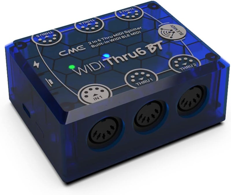 C M E WIDI Thru6 BT - 2-in-6-out MIDI Thru/Split with 5-pin DIN and Bluetooth MIDI - future-proof technology, high-speed transfer of all MIDI data, extreme accuracy for all MIDI devices - Image 1